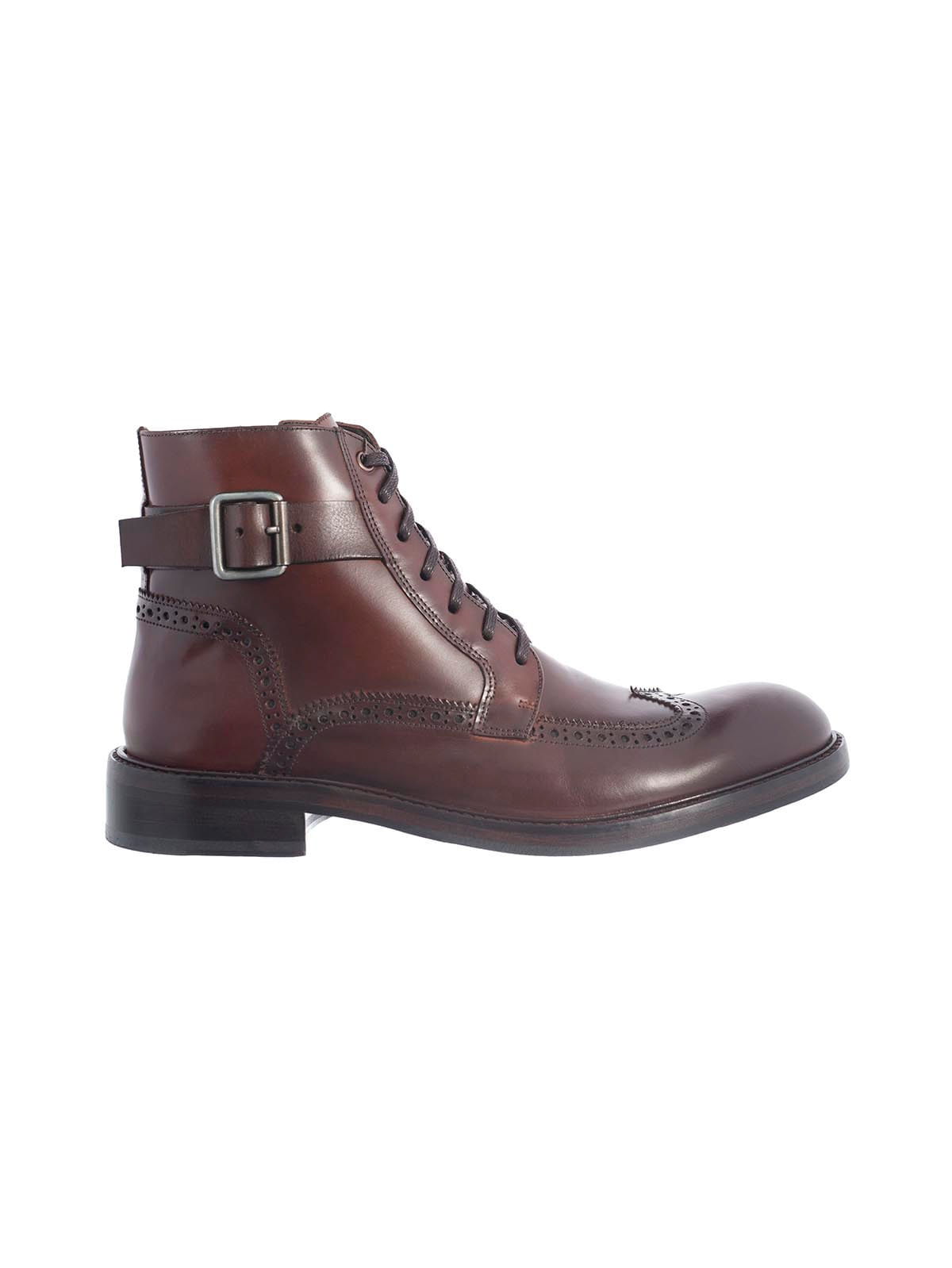 Botas Estilo Oxford de Cuero para Hombre 04488