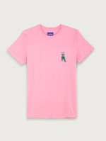 Camiseta Rosa con Estampado para Hombre