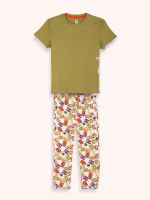 Pijama Tejido Punto Estampada para Niño 11208