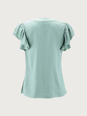 Blusa Unicolor Escote en V para Mujer 23754