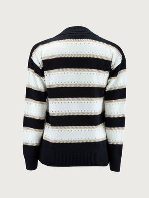 Suéter Calado A Rayas para Mujer 26900