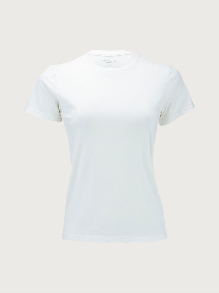 Camiseta Básica Manga Corta Monocromática para Mujer 26823