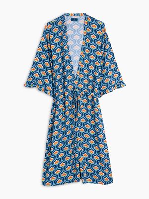 Kimono con Cinturon Estampado para Mujer 01098