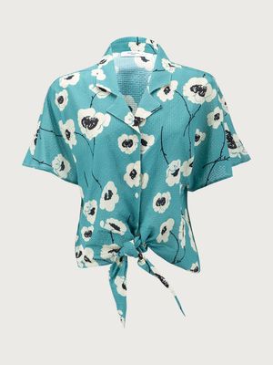 Blusa Anudada Floral para Mujer 20316