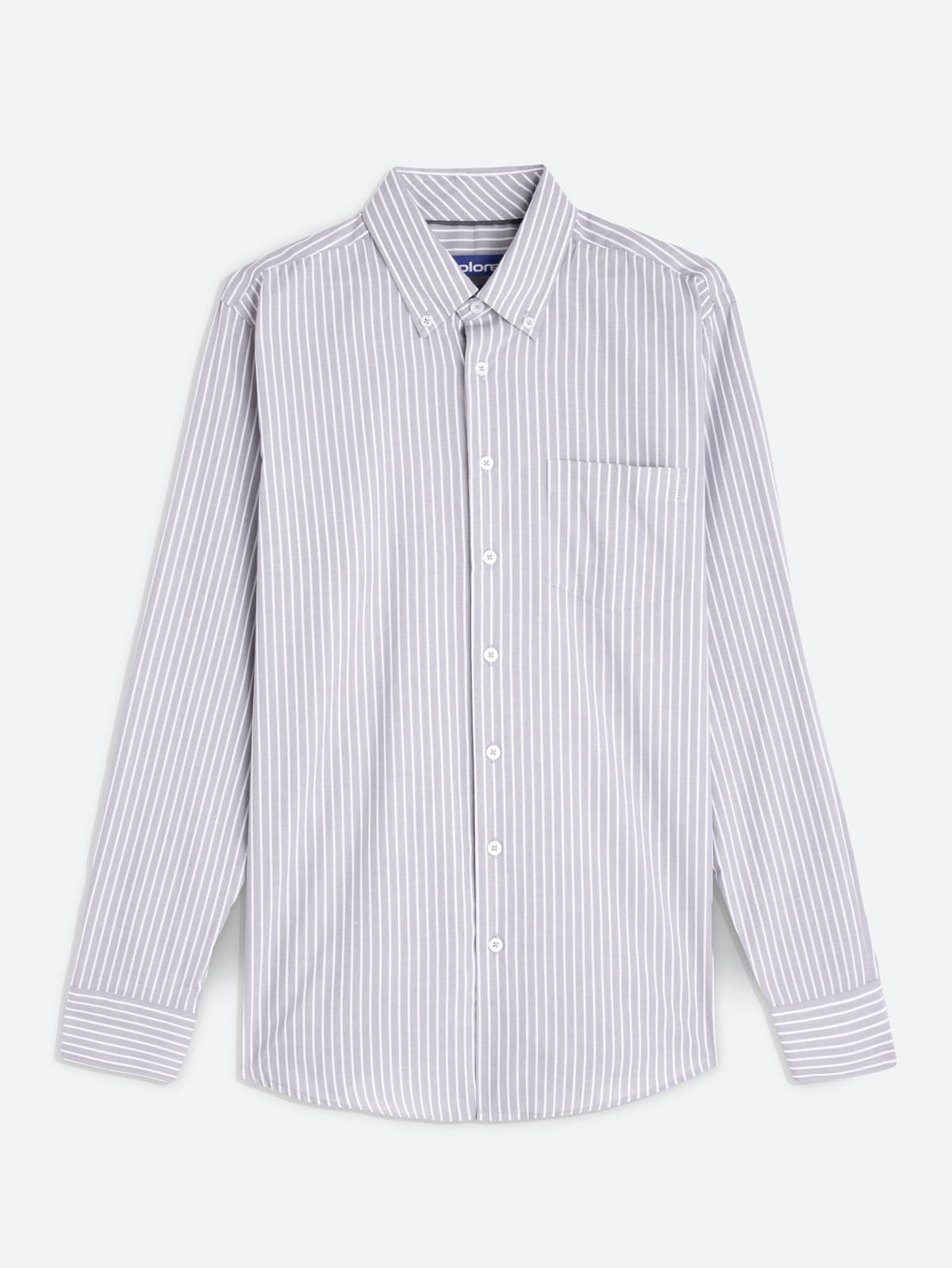 Camisa gris online hombre