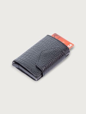 Slim Wallet Unicolor con Textura para Mujer 25936