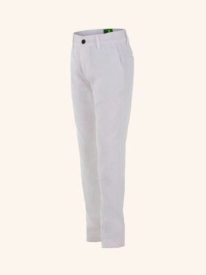Pantalón Elegante en Mezcla de Lino Color Blanco para Niño 07926