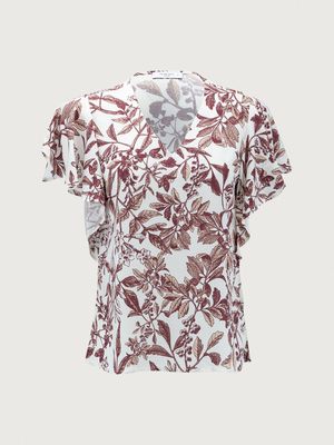 Blusa Cuello V Estampado Floral para Mujer 24099