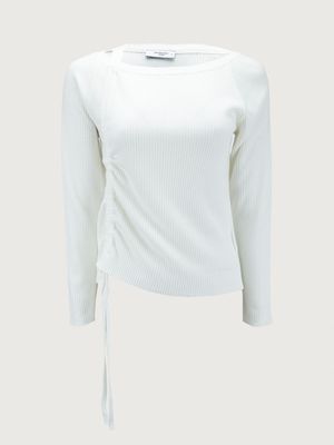 Sweater Tejido con Escote Asimétrico para Mujer 24184