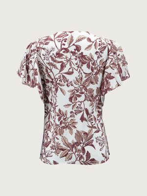 Blusa Cuello V Estampado Floral para Mujer 24099