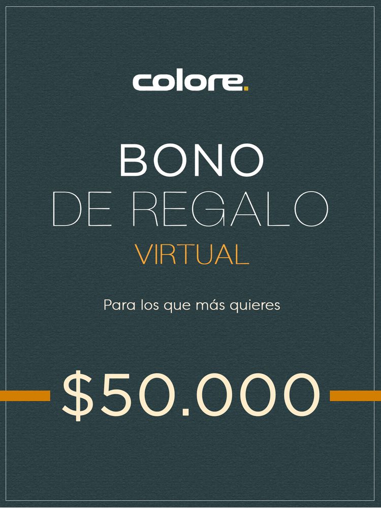Bono de Regalo Virtual Colore $50.000