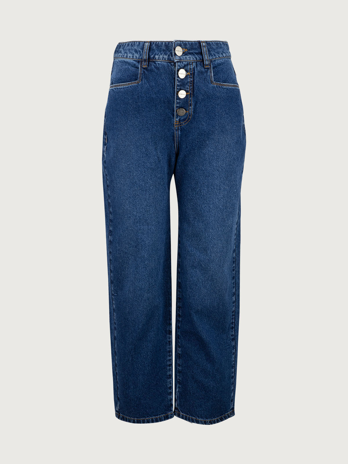 Pantalón vaquero jeans mujer tiro alto elástico - Venca - 114120