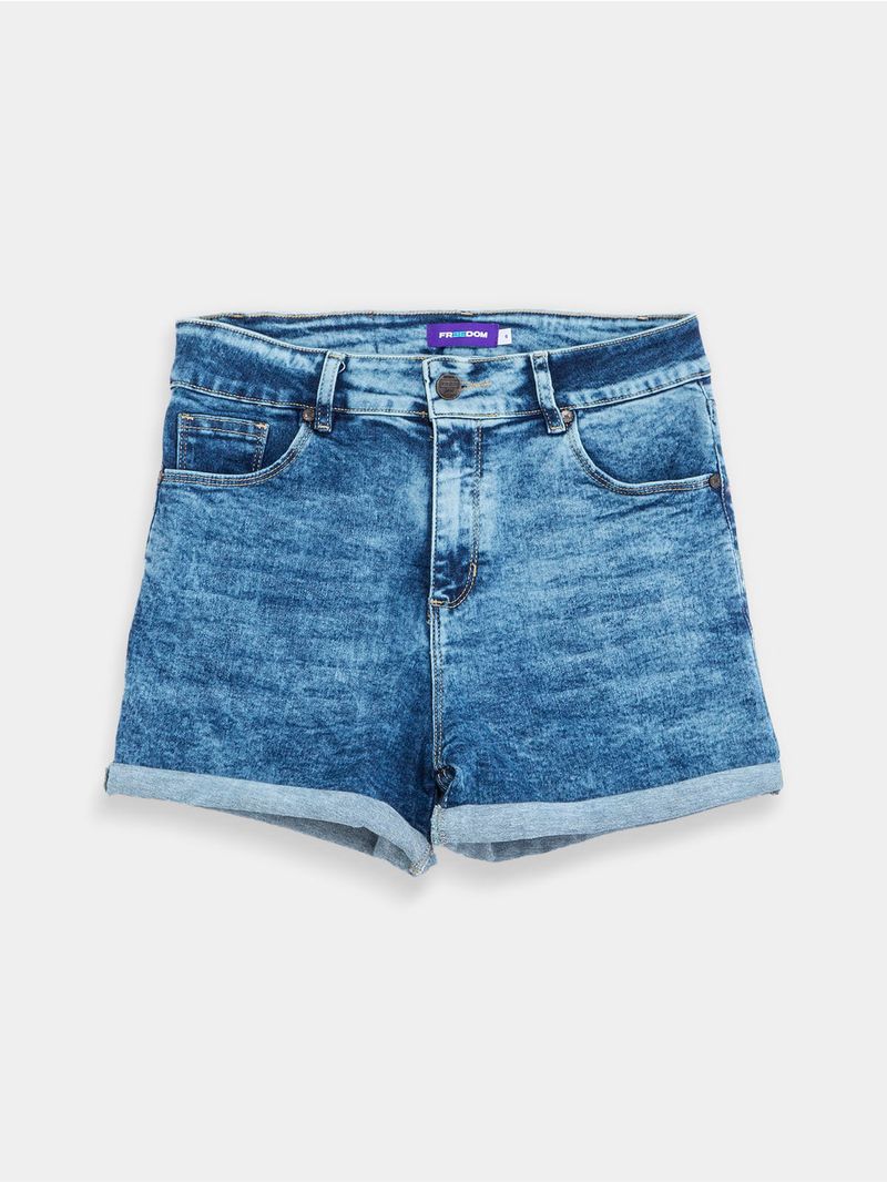 Shorts denim tiro alto sale