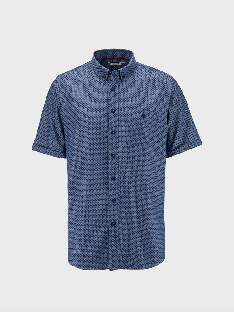 Camisa Estampada Manga Corta para Hombre 26075