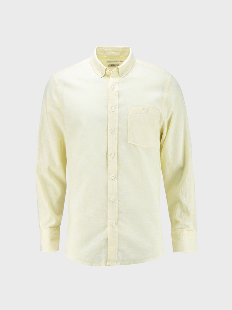 Camisa Manga Larga 100% Lino - Amarilla – Toskino