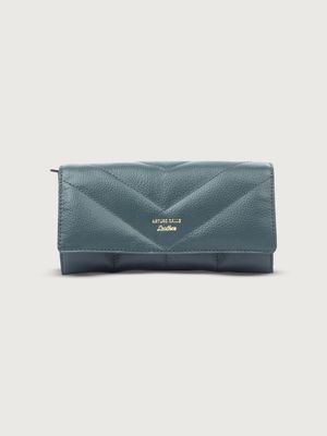 Billetera Rectangular Unicolor en Cuero para Mujer 25873