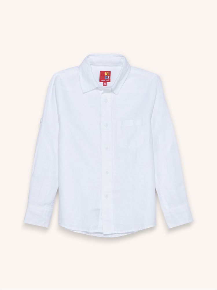 Camisa Unicolor de Lino para Niño 13560