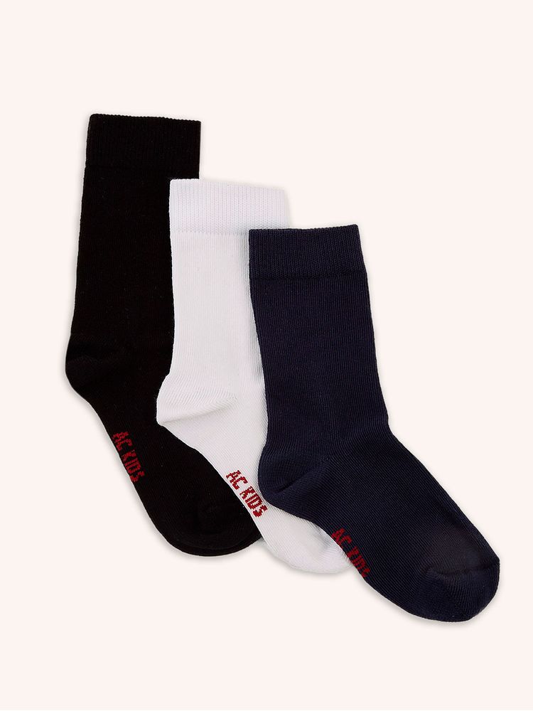 Pack x 3 Medias Unicolor para Niño 05549