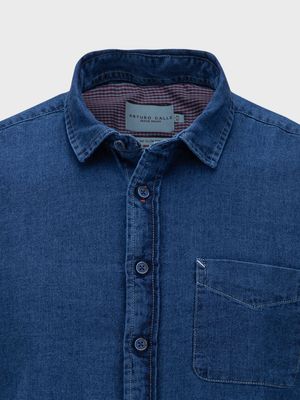 Camisa Denim Manga Larga para Hombre 26153