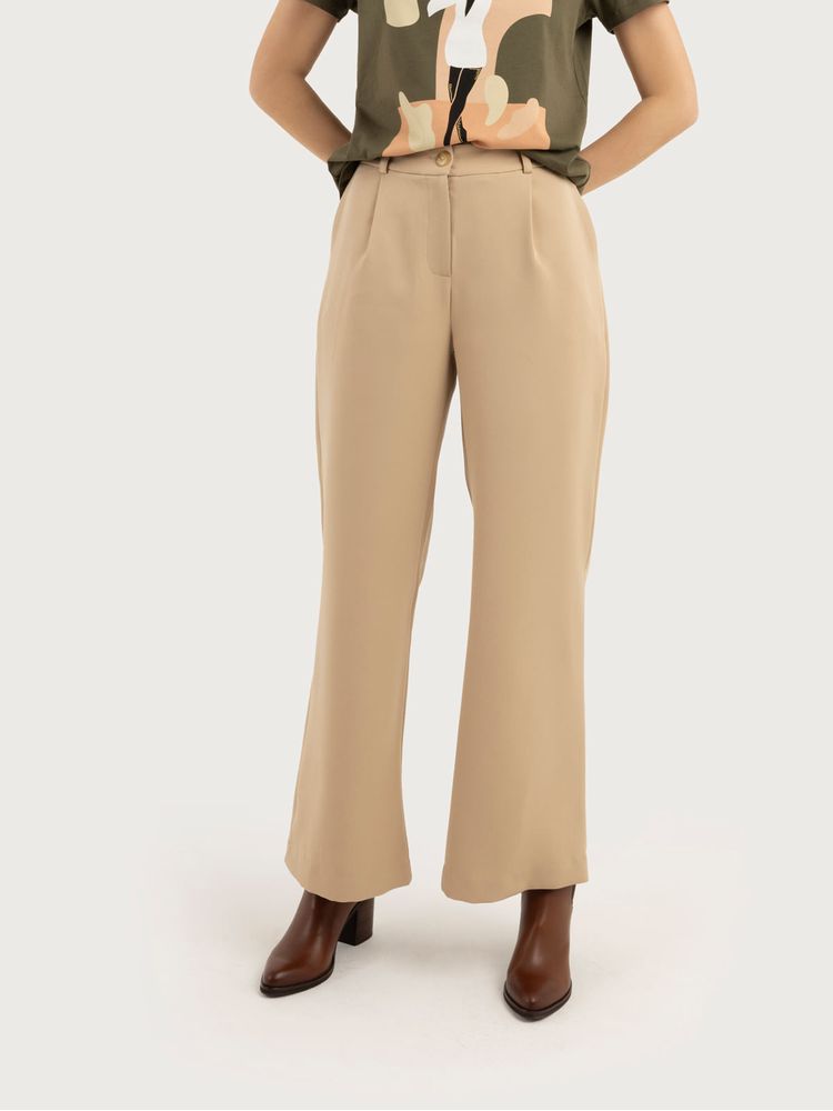 Pantalón Semiformal Unicolor para Mujer 33181