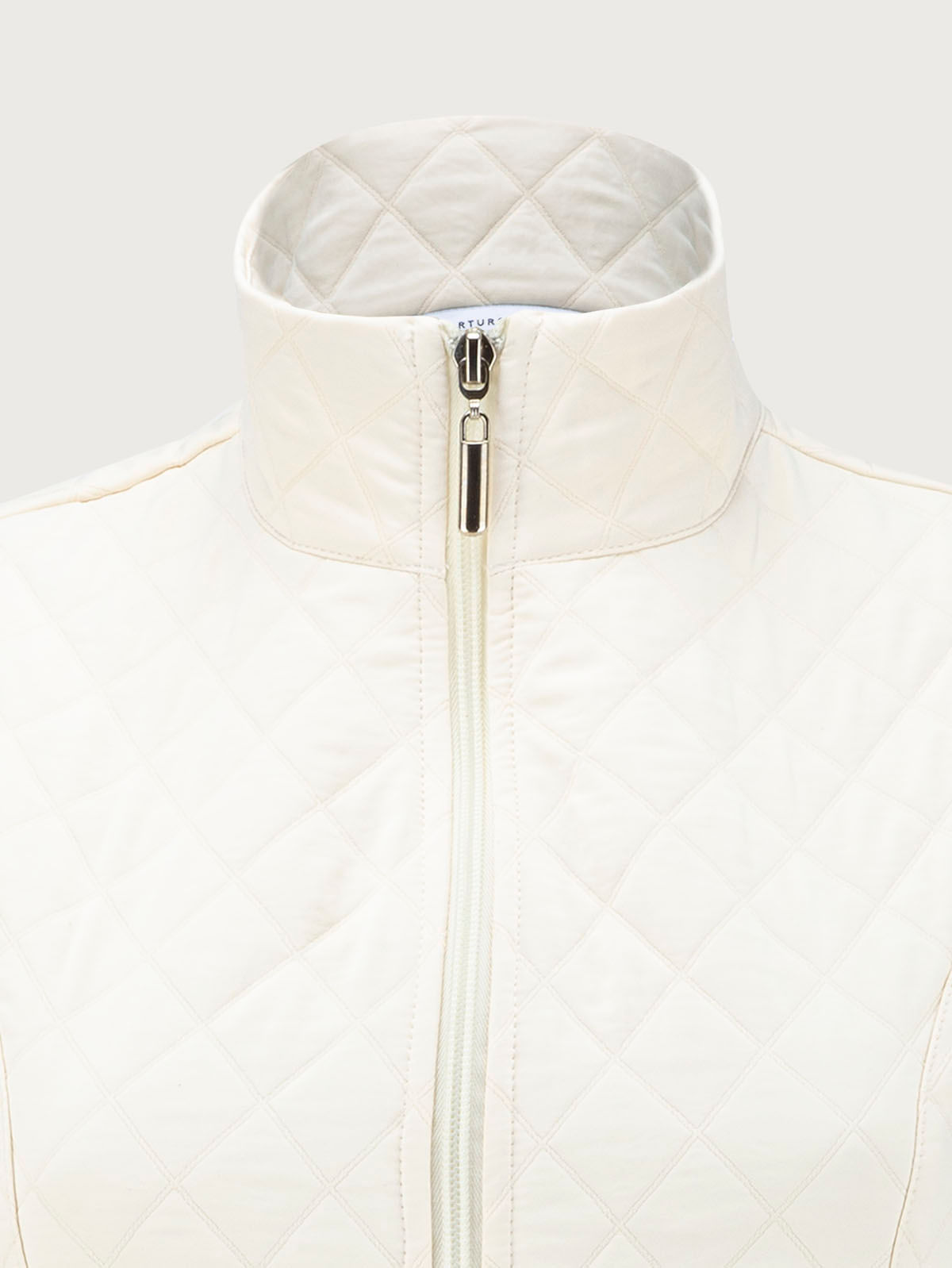 arizona- Chaleco acolchado color blanco para mujer, cuello alto.