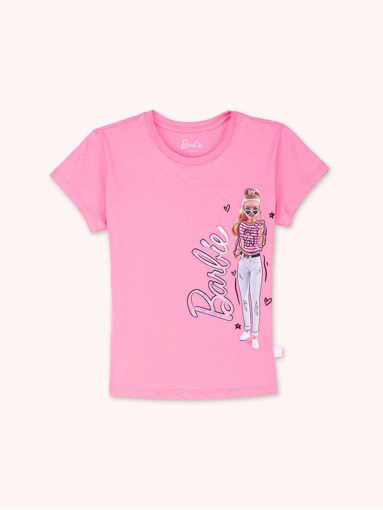 Camiseta Estampada de Barbie para Niña 14091