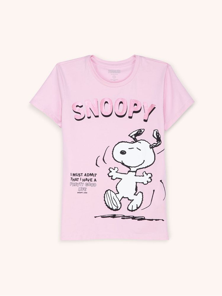 Camiseta Estampada Licencia Snoopy para Niña 13924