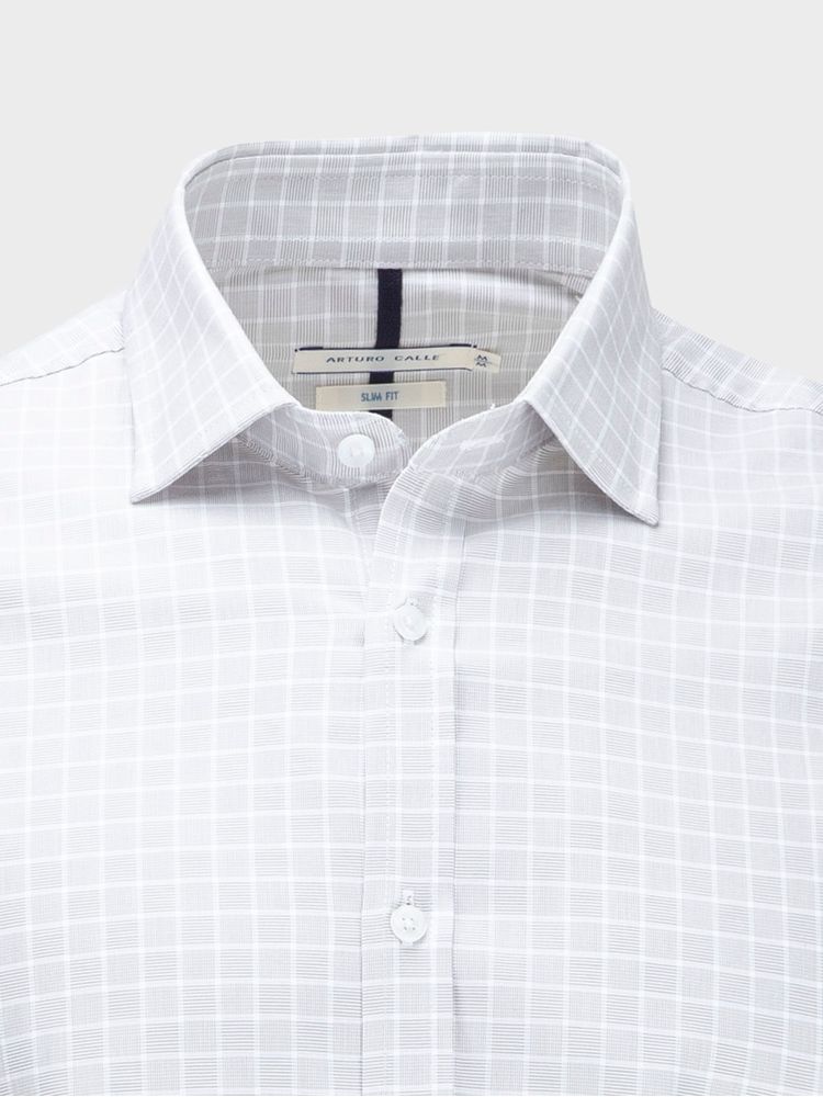 Camisa A Rayas Manga Larga para Hombre 27319