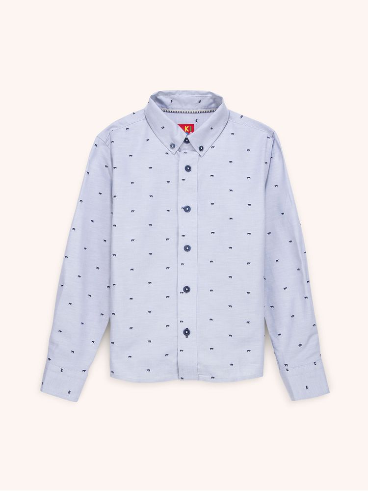 Camisa Manga Larga Estampada para Niño 13903