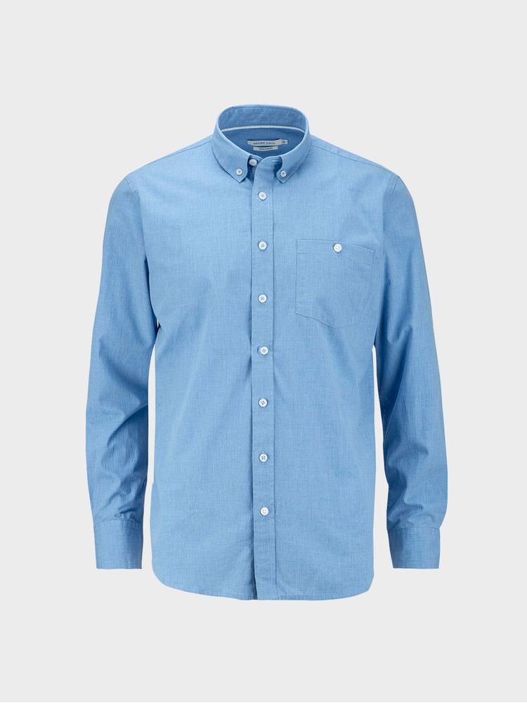 Camisa Unicolor Manga Larga para Hombre 33832