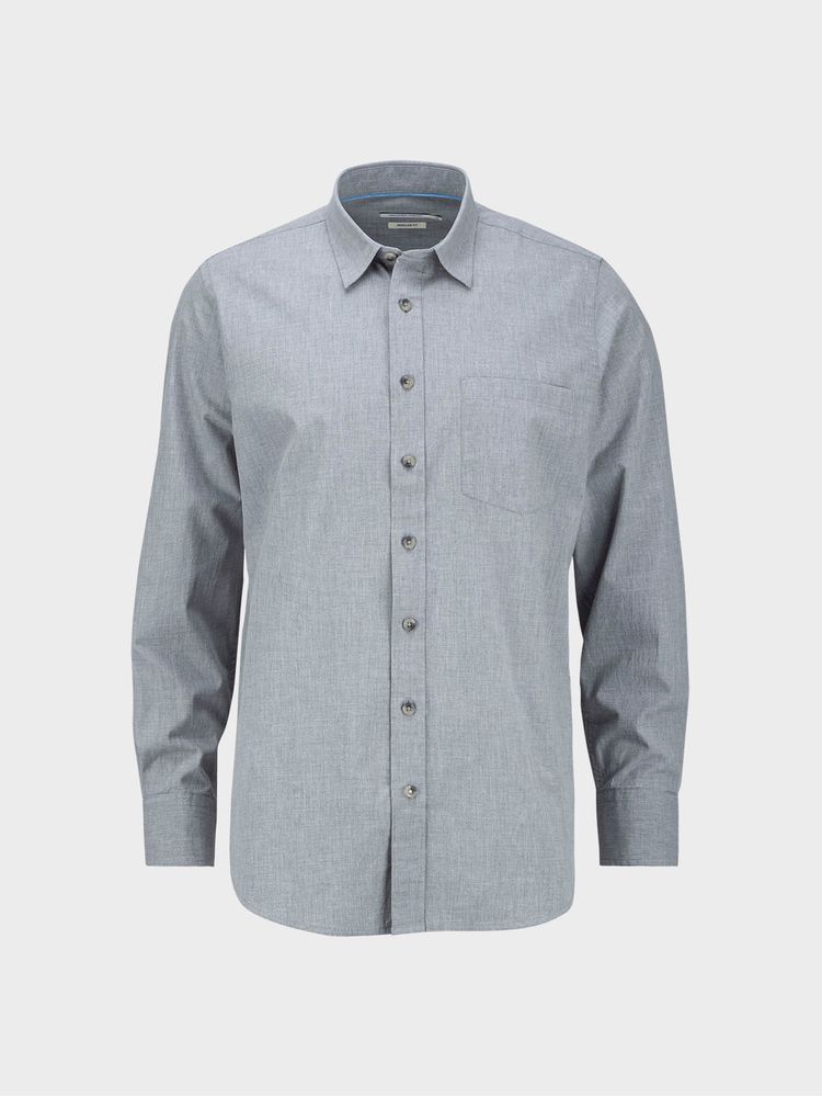Camisa Unicolor Manga Larga para Hombre 33833
