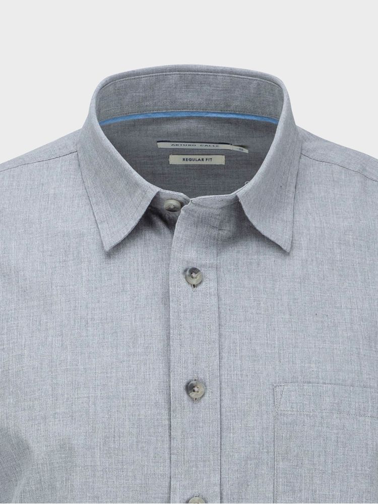 Camisa Unicolor Manga Larga para Hombre 33833