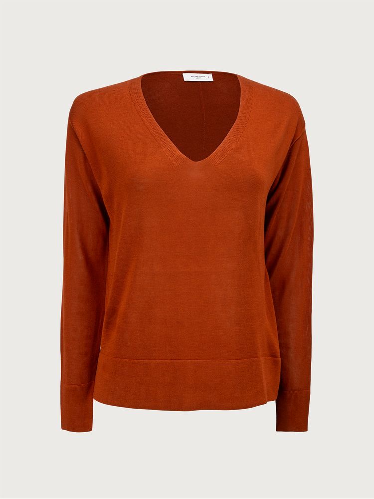 Suéter Cuello V Unicolor para Mujer 30702