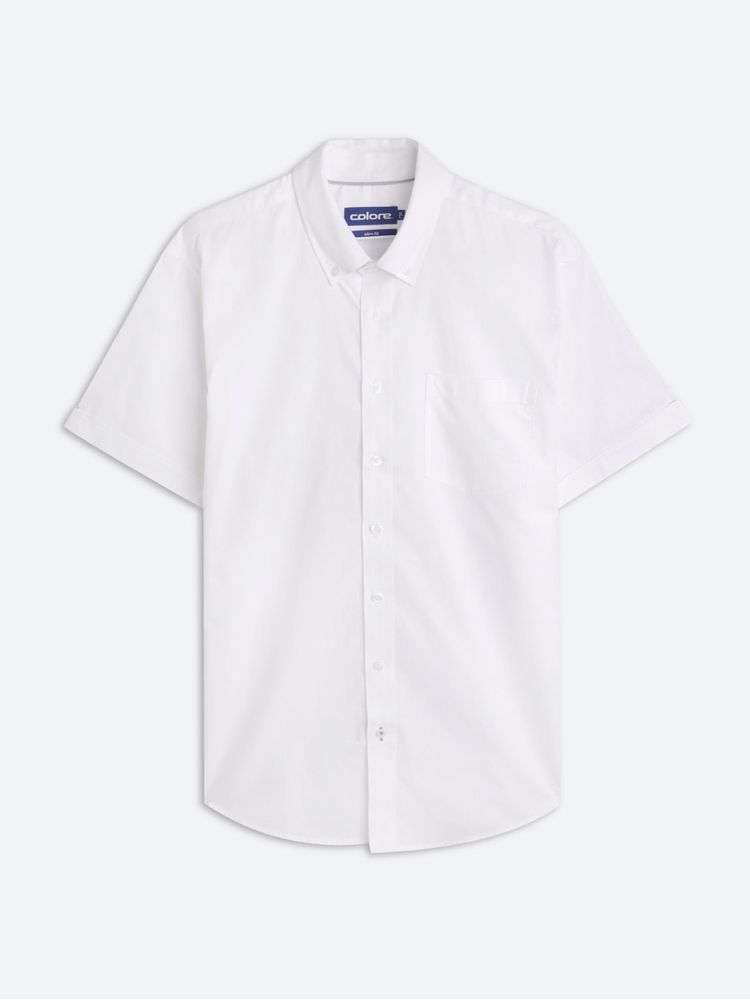 Camisa Casual Unicolor Slim Fit para Hombre 10875