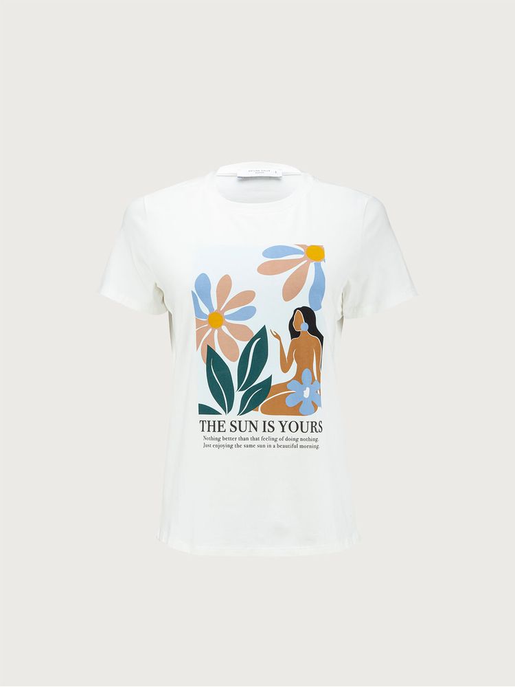 Camiseta Estampada para Mujer 35051