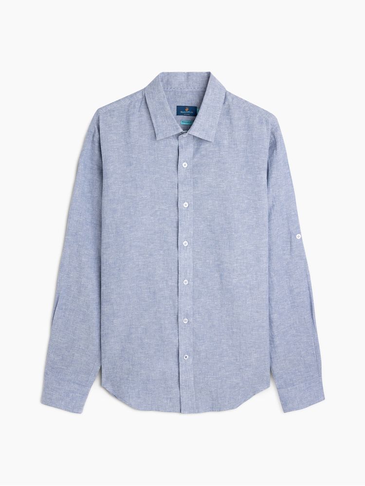 Camisa Manga Larga en Mezclas Lino 02832