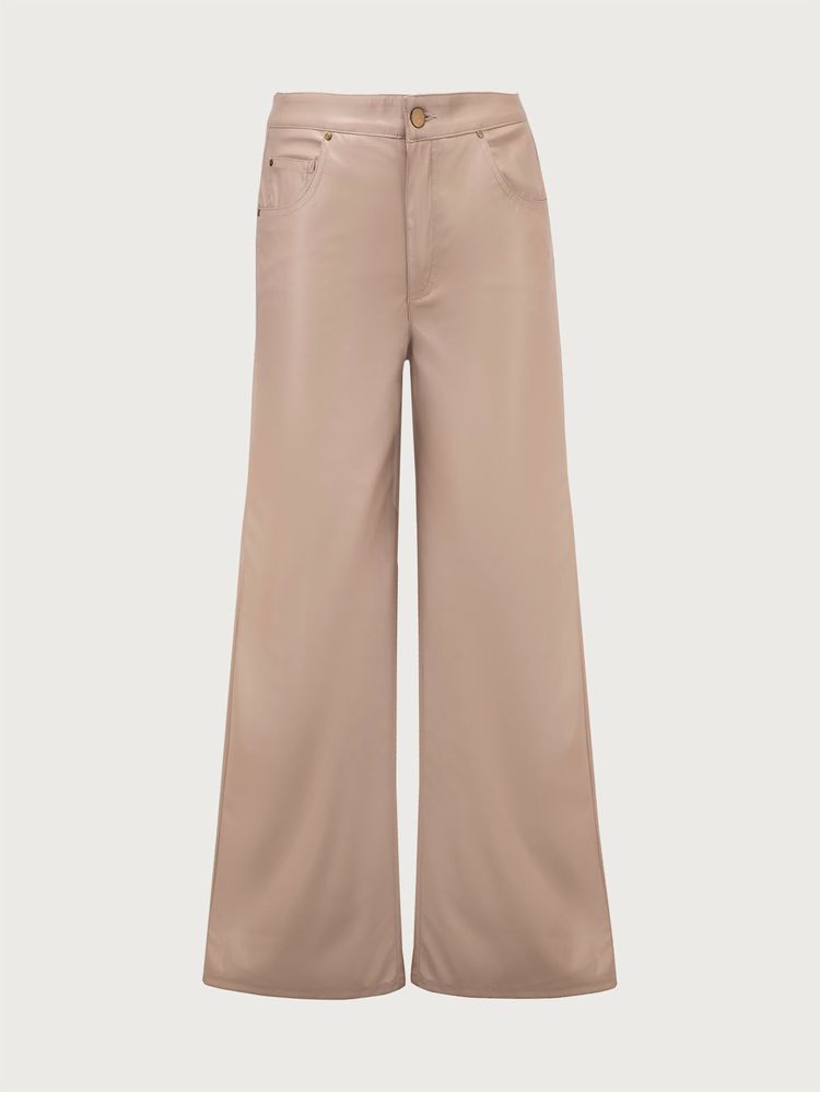 Pantalón Unicolor Silueta Recta para Mujer 37095