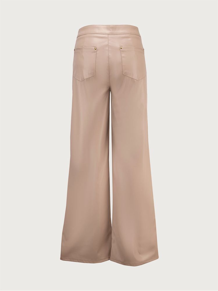 Pantalón Unicolor Silueta Recta para Mujer 37095