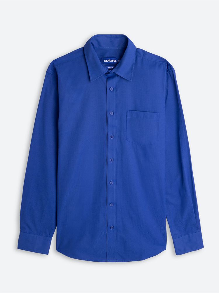 Camisa Casual Slim Fit con Textura para Hombre 09611
