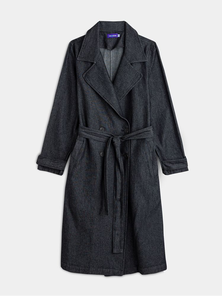 Gaban en Denim Largo con Cinturón para Mujer 05184