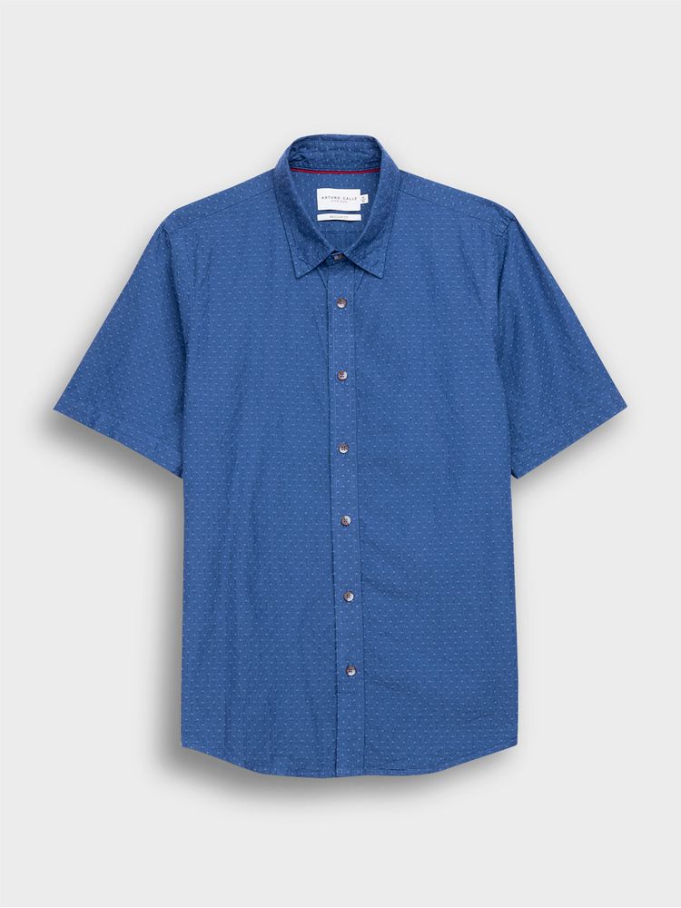Camisa Denim Manga Corta para Hombre 26158