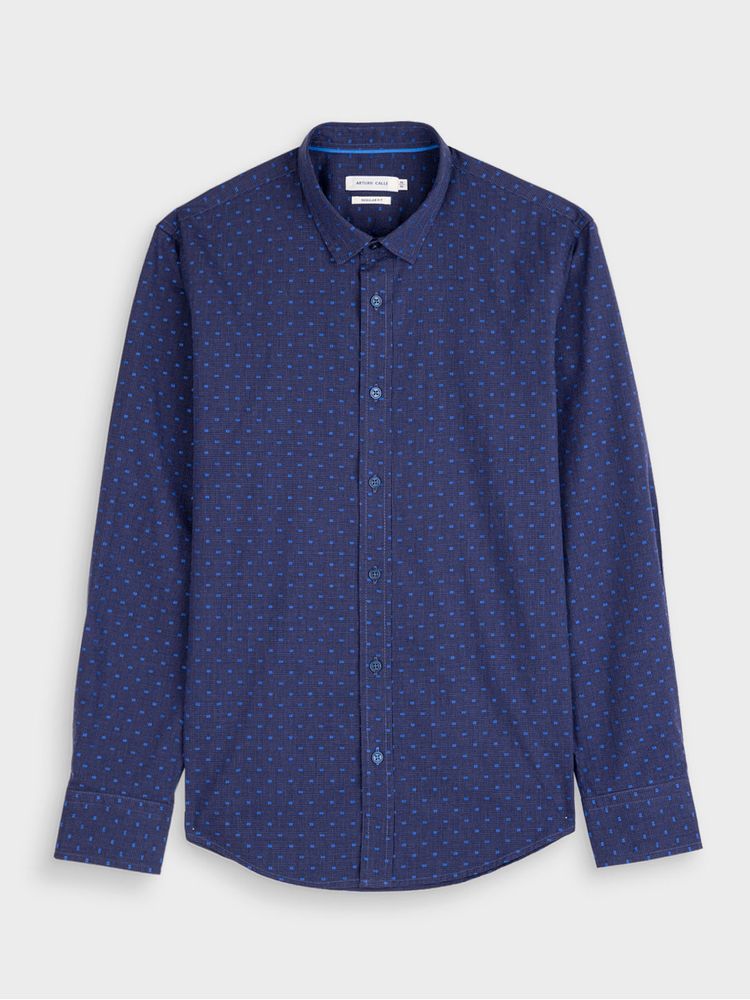 Camisa Textura Manga Larga para Hombre 36357