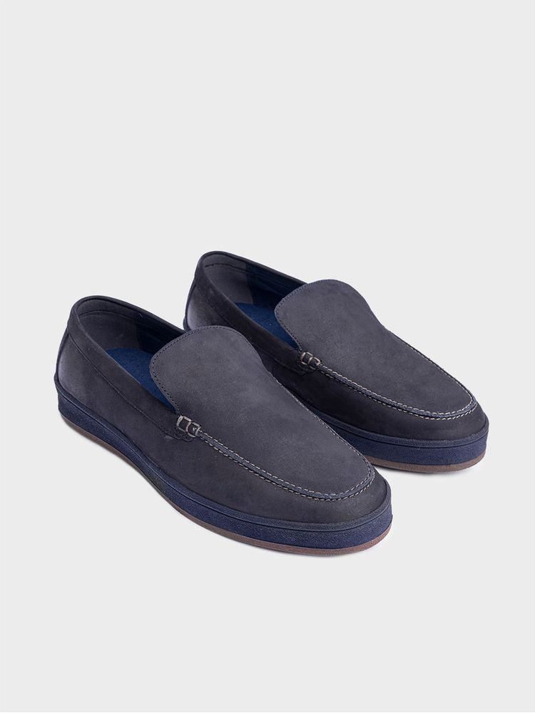 Mocasín Casual en Nobuck Y Suela A Tono 36512
