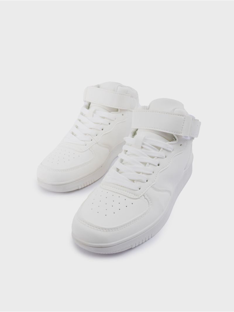 Tenis Estilo Bota Blancos para Hombre 05072