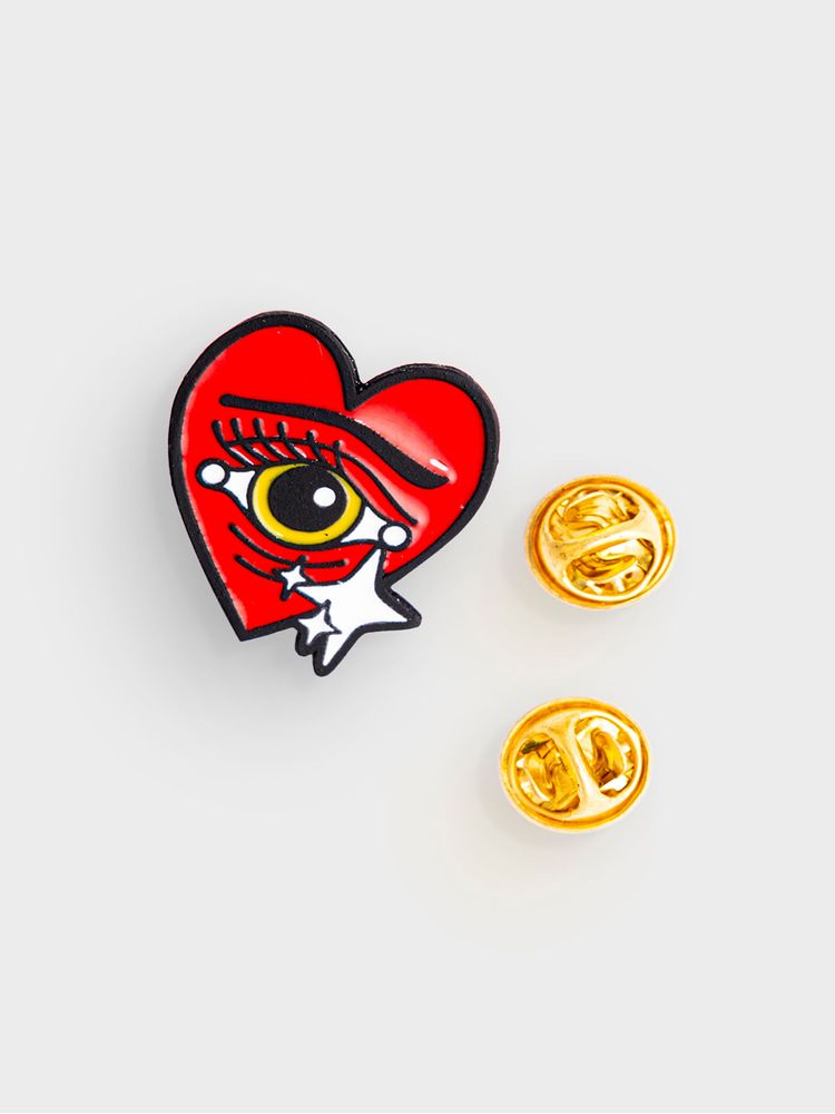 Pin con Motivo de Corazón Retro 05233