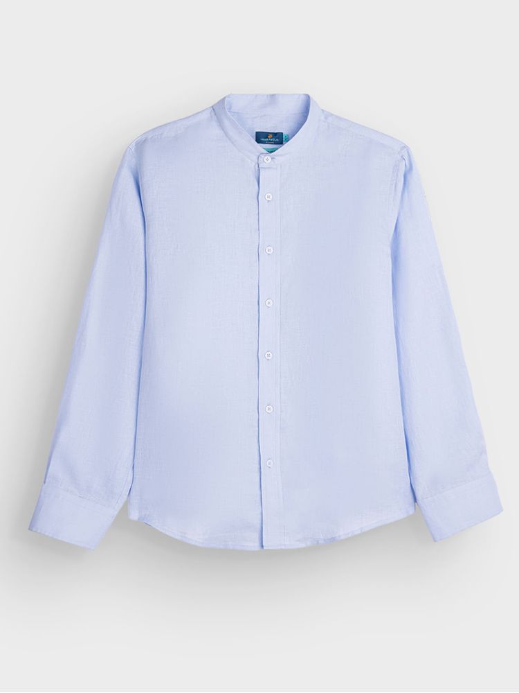 Camisa Manga Larga en Lino para Hombre 02974