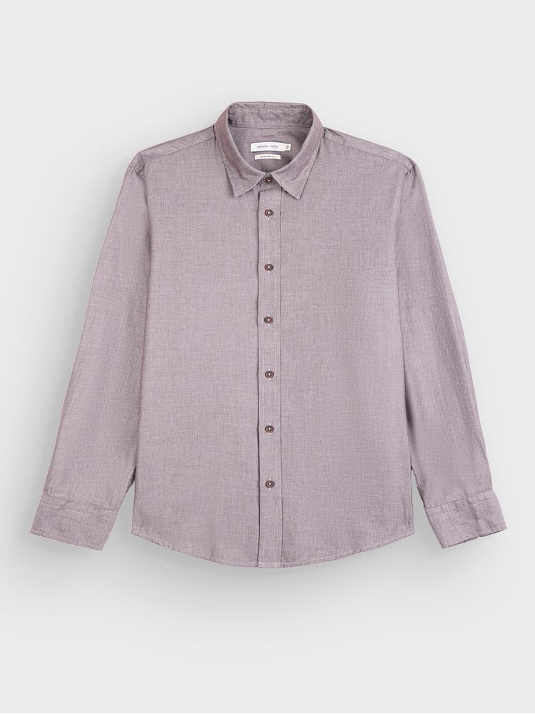 Camisa Textura Manga Larga para Hombre 36321