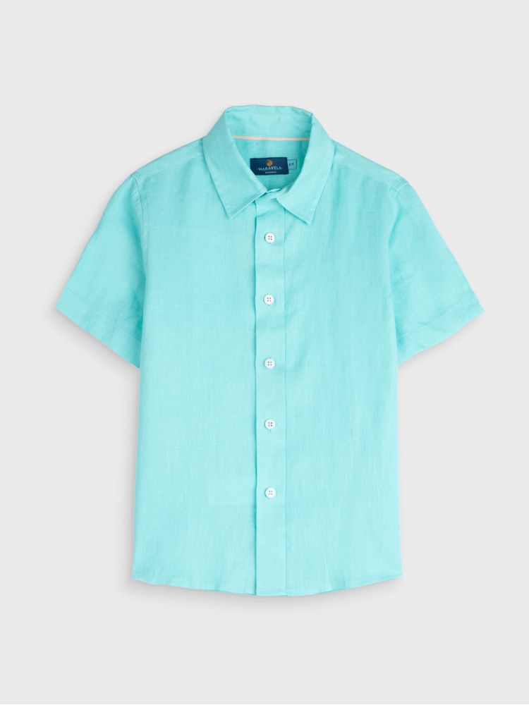 Camisa Manga Corta Unicolor para Niño 03053