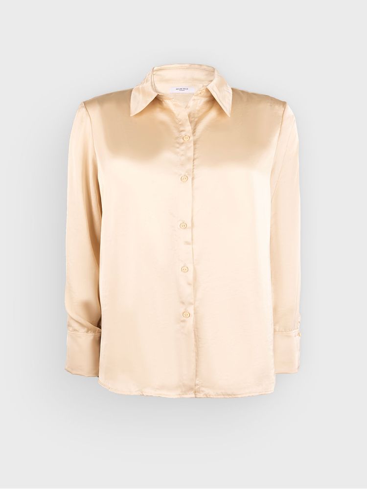 Camisa Unicolor Manga Larga para Mujer 38203