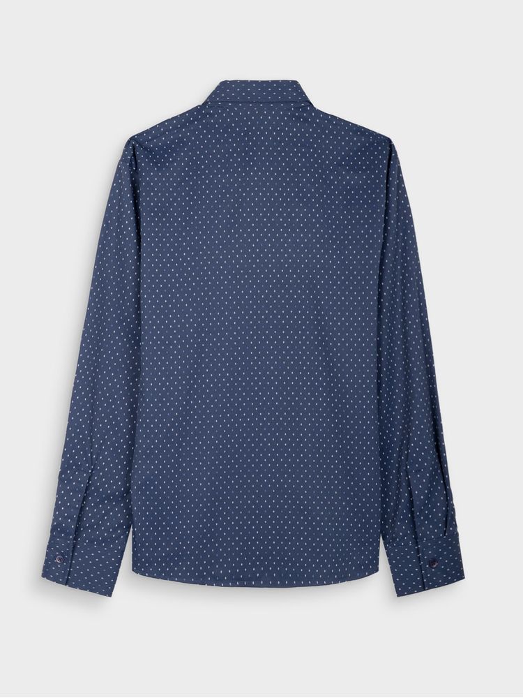 Camisa Casual Estampada Manga Larga para Hombre 12824